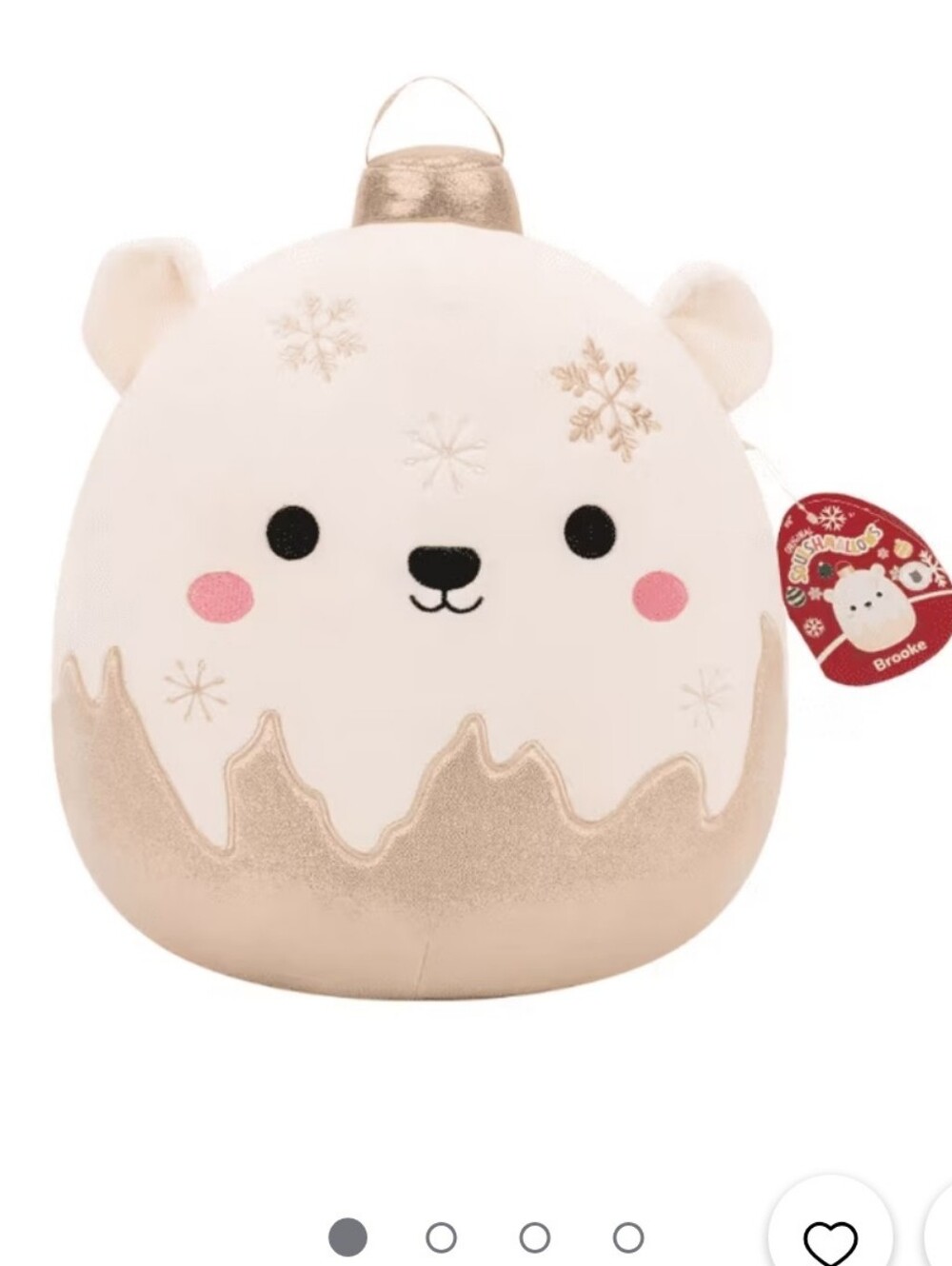 NWT Squishmallows 12-inch Brooke the Polar Bear Ornament Plush